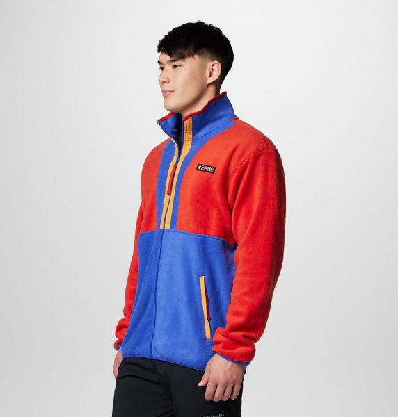 Men Columbia Backbowl™ II Fleece Jackets Red / Blue | US-WHABOI-023