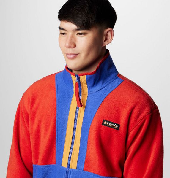 Men Columbia Backbowl™ II Fleece Jackets Red / Blue | US-WHABOI-023