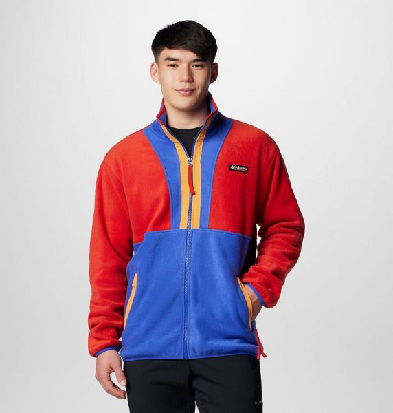 Men Columbia Backbowl™ II Fleece Jackets Red / Blue | US-WHABOI-023