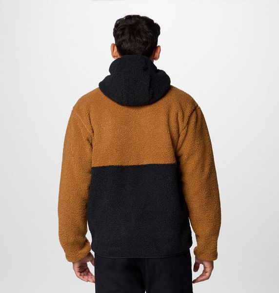 Men Columbia Backbowl™ II Remastered Hooded Sherpa Fleece Jackets Brown / Black | US-BPKIWN-285