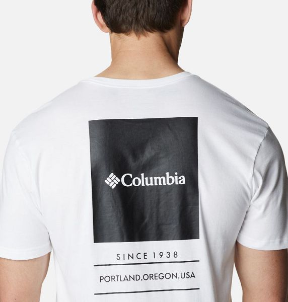 Men Columbia Barton Springs™ Graphic T-Shirt White | US-ZUALRC-845