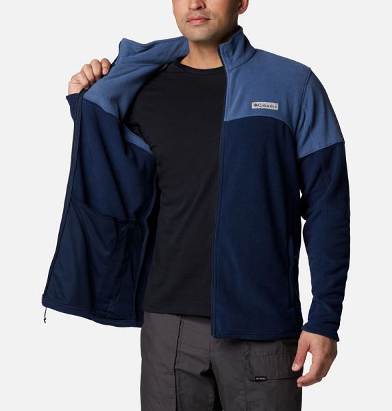 Men Columbia Basin Trail™ Full Zip Fleece Navy / Dark Blue | US-OUBSLY-135