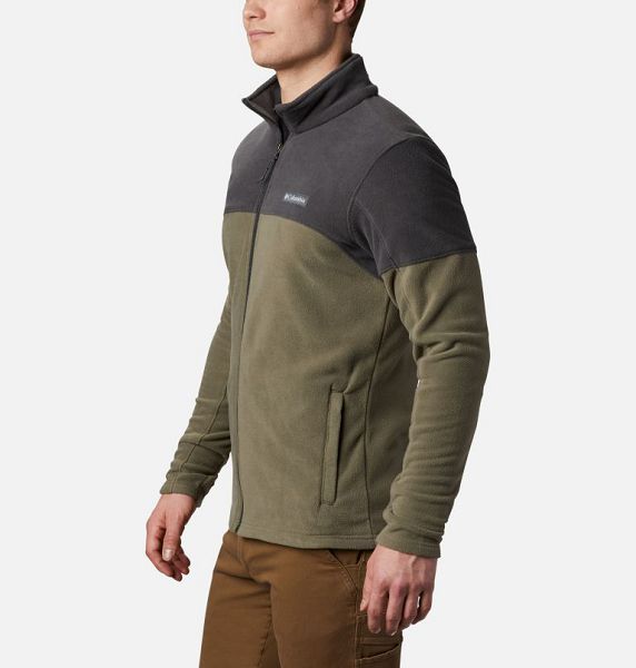 Men Columbia Basin Trail™ Full Zip Fleece Grey / Green / Dark Grey | US-UKYPAB-791