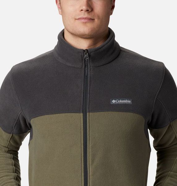 Men Columbia Basin Trail™ Full Zip Fleece Grey / Green / Dark Grey | US-UKYPAB-791