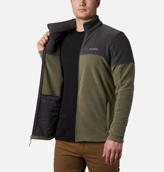 Men Columbia Basin Trail™ Full Zip Fleece Grey / Green / Dark Grey | US-UKYPAB-791