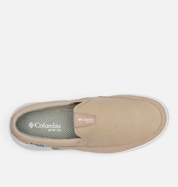 Men Columbia Boatside™ PFG Slip-On Shoes Khaki / Grey / Green | US-QLJWOI-598