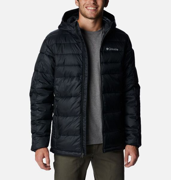 Men Columbia Buck Butte™ II Hooded Insulated Jackets Black | US-ERFGOK-526