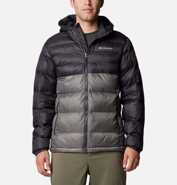 Men Columbia Buck Butte™ II Hooded Insulated Jackets Grey / Dark Grey | US-AWMVJO-801