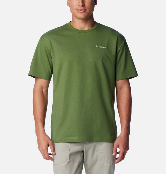 Men Columbia Burnt Lake™ Graphic T-Shirt Green | US-RENCTS-375