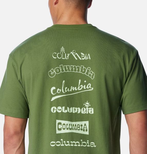 Men Columbia Burnt Lake™ Graphic T-Shirt Green | US-RENCTS-375