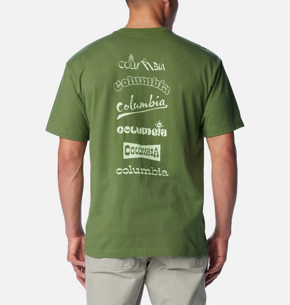 Men Columbia Burnt Lake™ Graphic T-Shirt Green | US-RENCTS-375