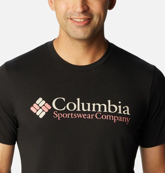 Men Columbia CSC Basic Logo™ T-Shirt Black | US-WDJREC-796