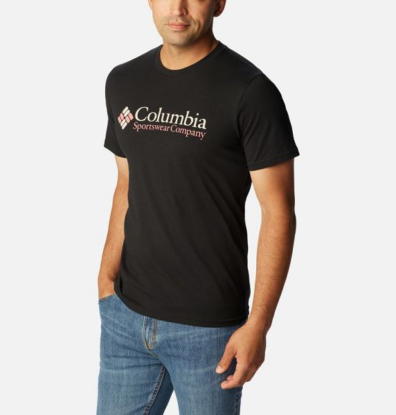 Men Columbia CSC Basic Logo™ T-Shirt Black | US-WDJREC-796