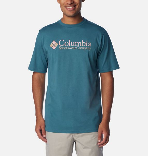 Men Columbia CSC Basic Logo™ T-Shirt Blue | US-BRHGZM-623