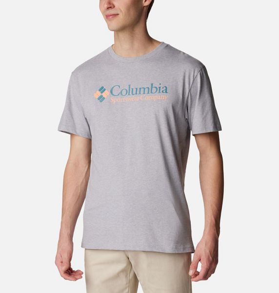 Men Columbia CSC Basic Logo™ T-Shirt Grey | US-STQOCW-307