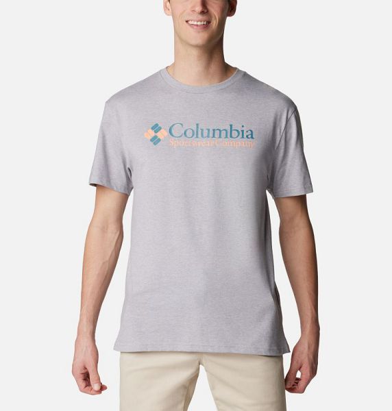 Men Columbia CSC Basic Logo™ T-Shirt Grey | US-STQOCW-307