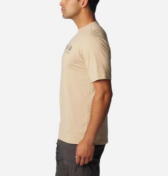 Men Columbia CSC Basic Logo™ T-Shirt Khaki | US-GEDOFL-407