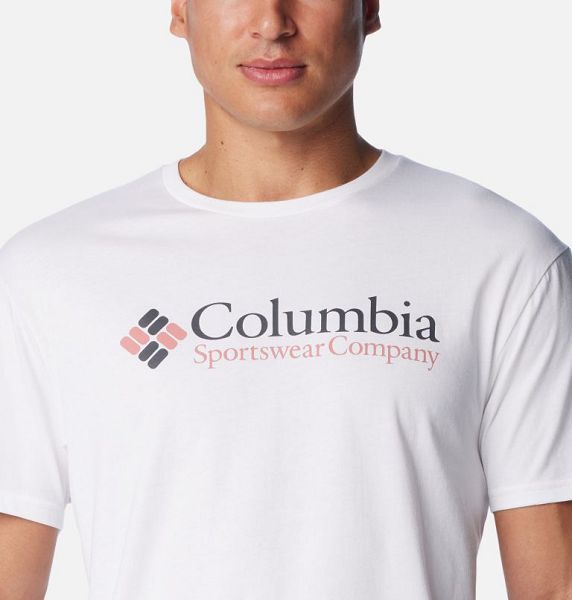 Men Columbia CSC Basic Logo™ T-Shirt White | US-GULVRZ-148