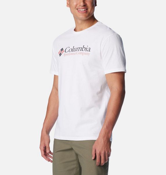 Men Columbia CSC Basic Logo™ T-Shirt White | US-GULVRZ-148