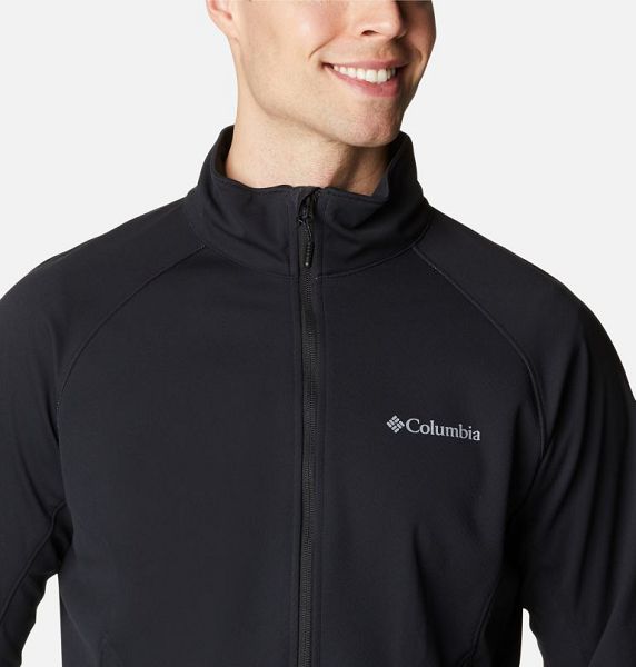 Men Columbia Canyon Meadows™ Walking Softshell Jackets Black | US-IVNYFH-912