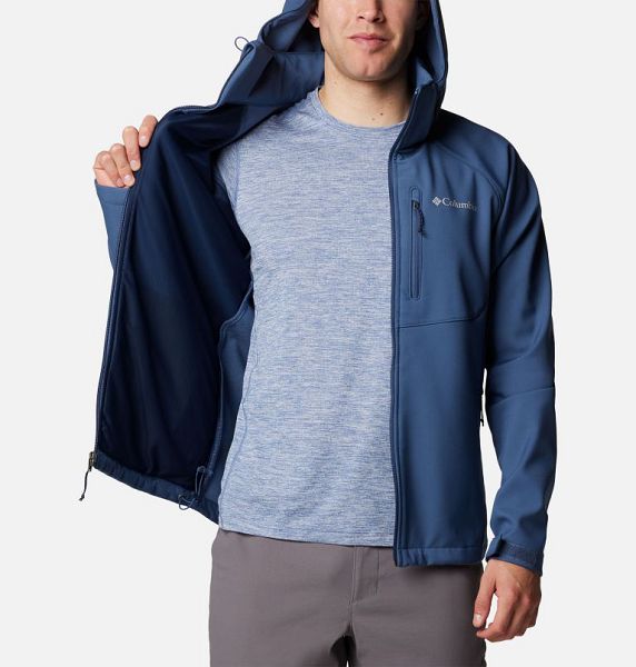 Men Columbia Cascade Ridge™ III Softshell Hiking Jackets Dark Blue | US-YMQVIF-426