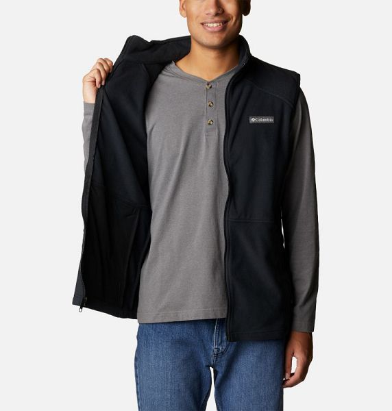 Men Columbia Castle Dale™ Fleece Vest Black | US-OASEDM-731