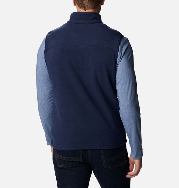 Men Columbia Castle Dale™ Fleece Vest Navy | US-SNKDLM-897