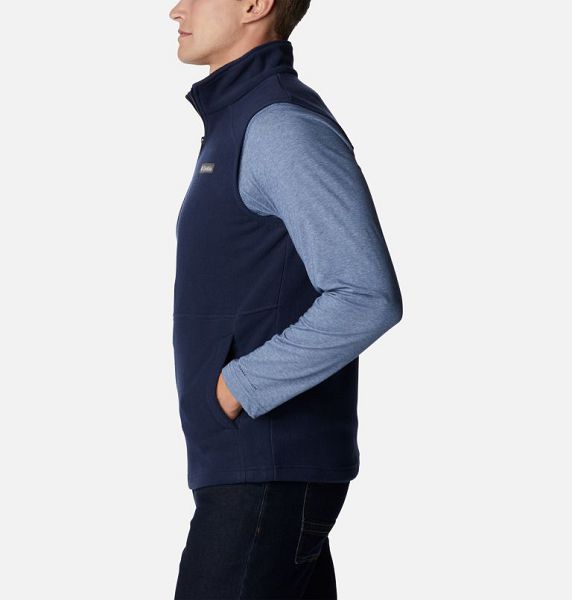 Men Columbia Castle Dale™ Fleece Vest Navy | US-SNKDLM-897