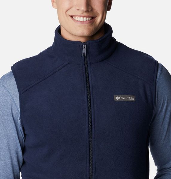 Men Columbia Castle Dale™ Fleece Vest Navy | US-SNKDLM-897