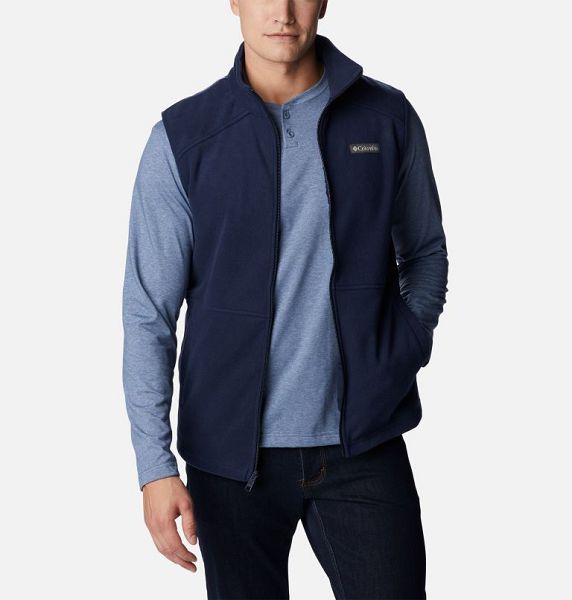 Men Columbia Castle Dale™ Fleece Vest Navy | US-SNKDLM-897