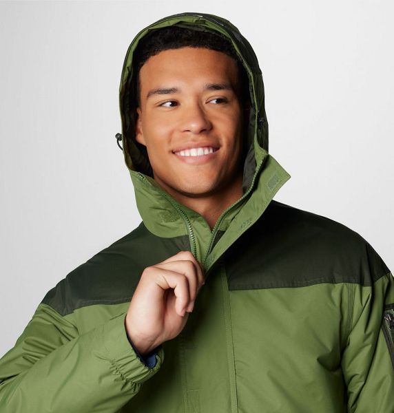 Men Columbia Challenger™ II Hooded Jackets Green | US-MSDGBA-864