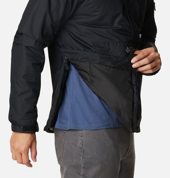 Men Columbia Challenger™ II Hooded Jackets Black | US-PMQDSY-624