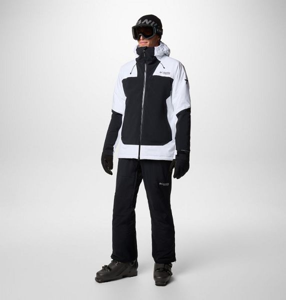 Men Columbia Cirque Bowl™ Waterproof Insulated Ski Jackets White / Black | US-BIZLJY-043