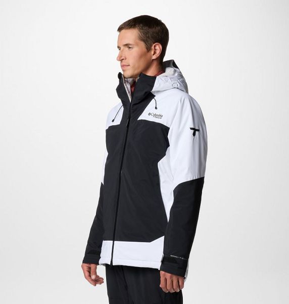 Men Columbia Cirque Bowl™ Waterproof Insulated Ski Jackets White / Black | US-BIZLJY-043