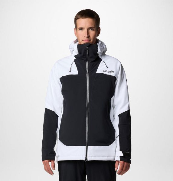 Men Columbia Cirque Bowl™ Waterproof Insulated Ski Jackets White / Black | US-BIZLJY-043