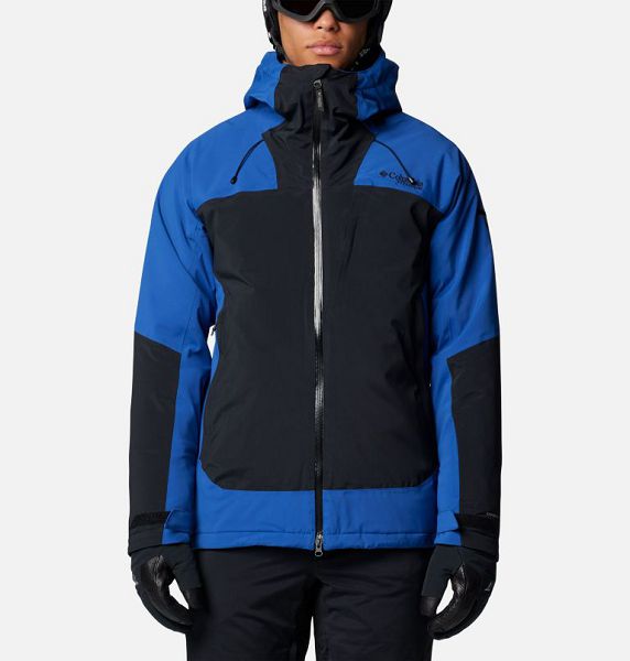 Men Columbia Cirque Bowl™ Waterproof Insulated Ski Jackets Black / Blue | US-RXLDJI-758