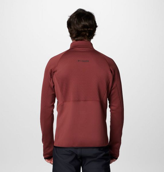 Men Columbia Crystal Leaf™ Omni-Heat™ Helix Technical Half Zip Fleece Brown | US-FMQISZ-920