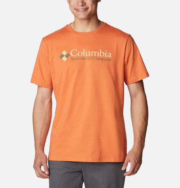 Men Columbia Deschutes Valley™ Graphic T-Shirt Orange | US-XEZNTU-763