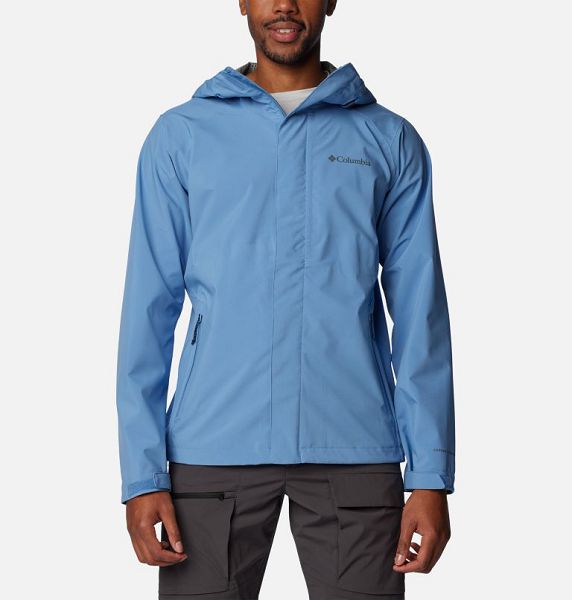 Men Columbia Earth Explorer™ Waterproof Shell Jackets Blue | US-OVUDEA-796