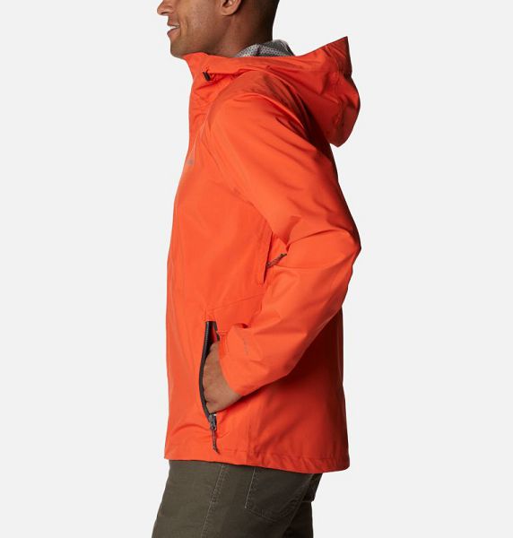 Men Columbia Earth Explorer™ Waterproof Shell Jackets Red | US-DYPBFR-501