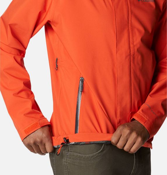 Men Columbia Earth Explorer™ Waterproof Shell Jackets Red | US-DYPBFR-501