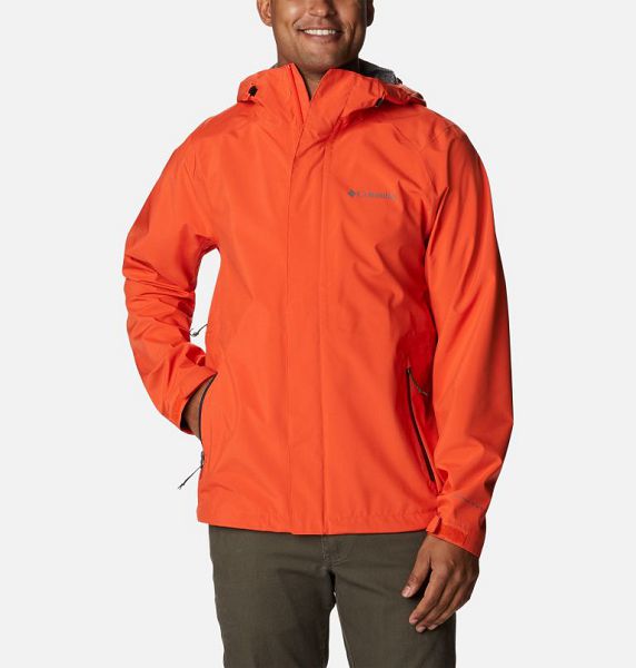 Men Columbia Earth Explorer™ Waterproof Shell Jackets Red | US-DYPBFR-501