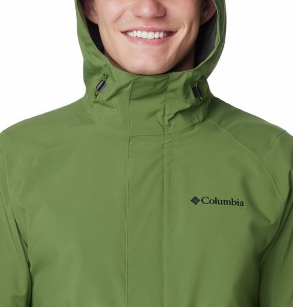 Men Columbia Earth Explorer™ Waterproof Shell Jackets Green | US-LTUJHG-893