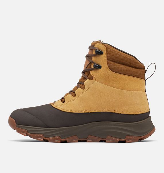 Men Columbia Expeditionist™ Shield II Waterproof Winter Boots Deep Yellow / Light Brown | US-BMJKTU-609