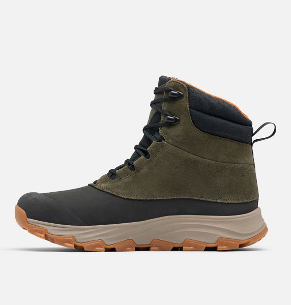 Men Columbia Expeditionist™ Shield II Waterproof Winter Boots Deep Olive / Orange | US-JMBVYL-174