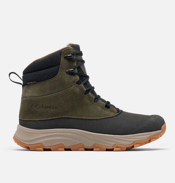 Men Columbia Expeditionist™ Shield II Waterproof Winter Boots Deep Olive / Orange | US-JMBVYL-174