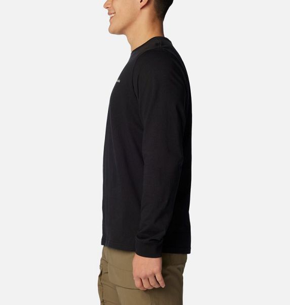 Men Columbia Explorers Canyon™ Long Sleeve T-Shirt Black | US-ELTYWI-561