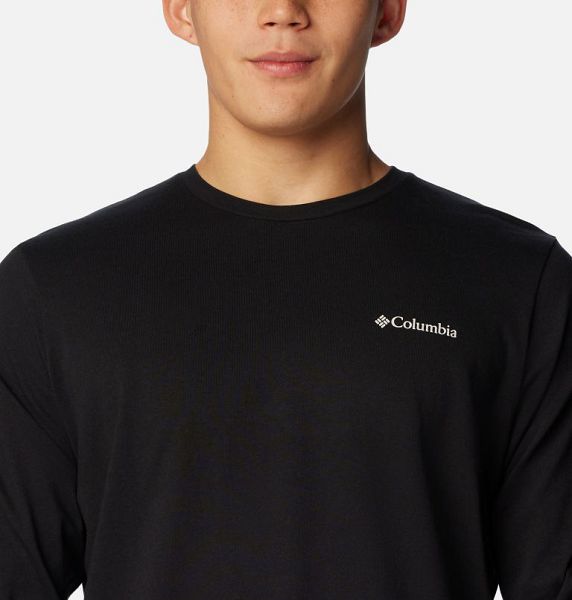 Men Columbia Explorers Canyon™ Long Sleeve T-Shirt Black | US-ELTYWI-561