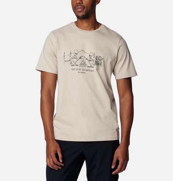 Men Columbia Explorers Canyon™ T-Shirt Dark Grey | US-LQHNIF-721