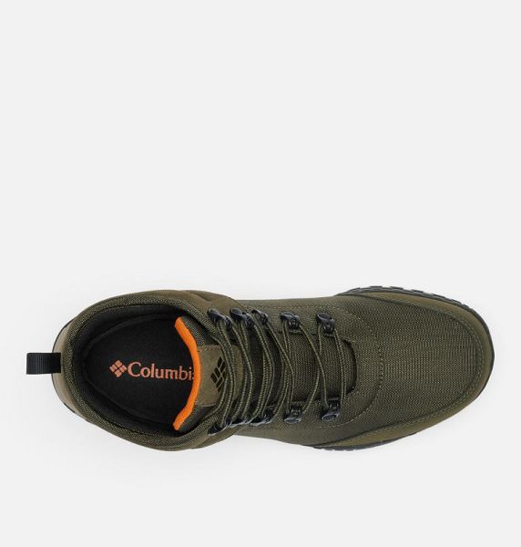 Men Columbia Fairbanks™ II Mid Waterproof Walking Shoes Deep Olive / Orange | US-JWQREV-563